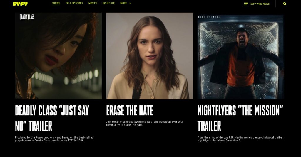 syfy shows